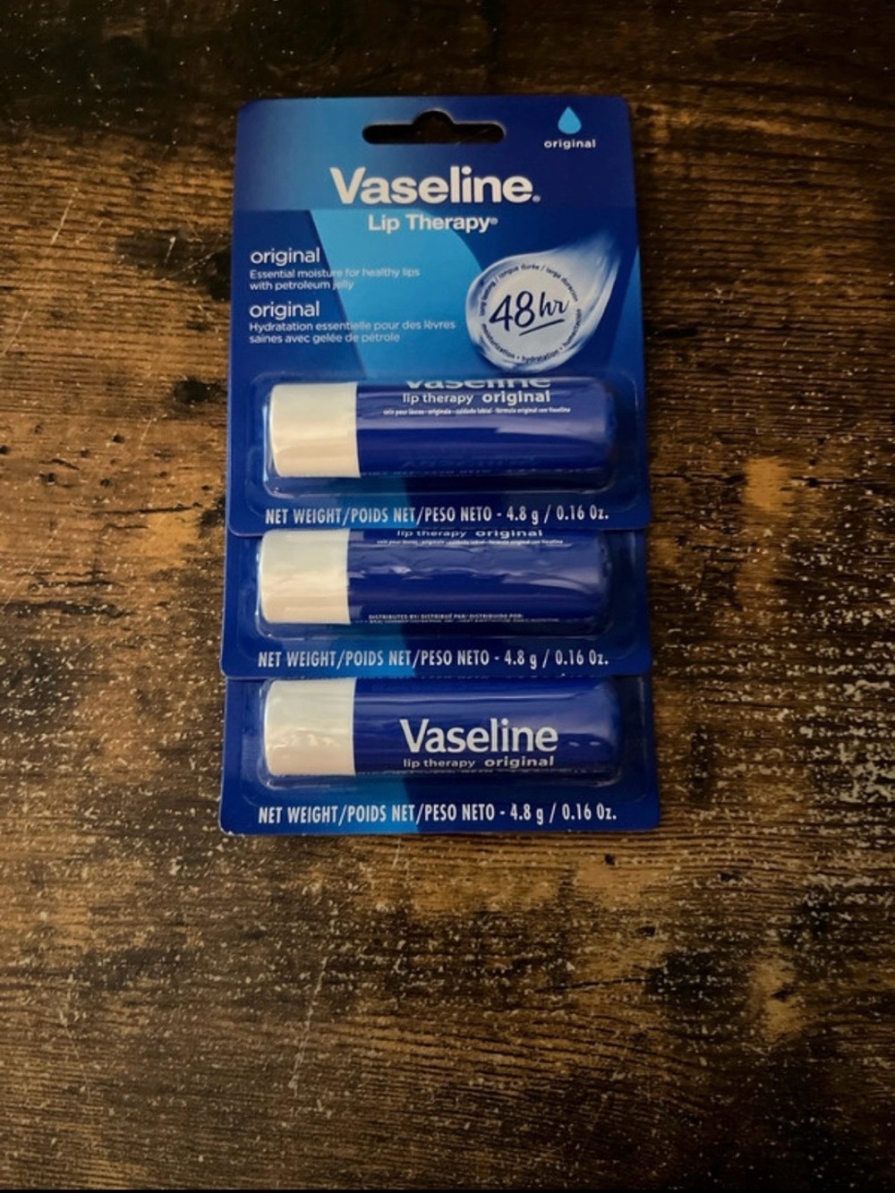 Vaseline Lip Therapy Original Lip Balm - Blue (3-Pack)